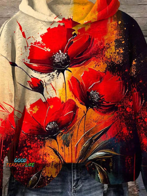Lovely Flowers Art Print Casual Sweatshirt