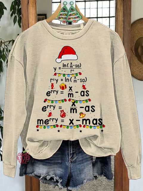 Christmas Math Teacher Casual Sweatshirt