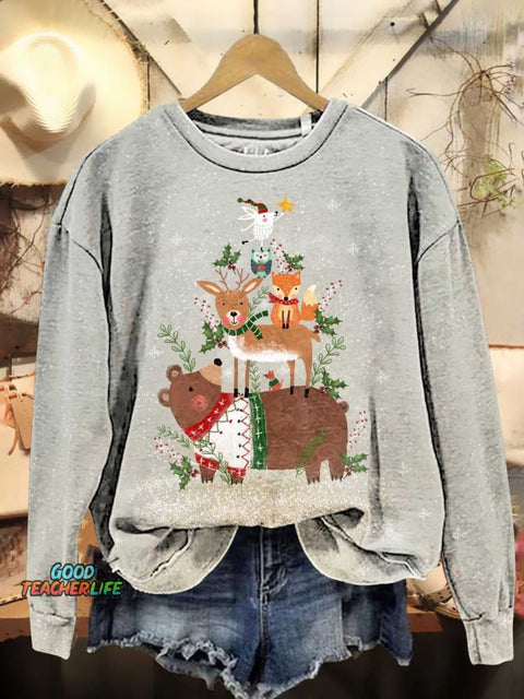Christmas Animal Casual Sweatshirt