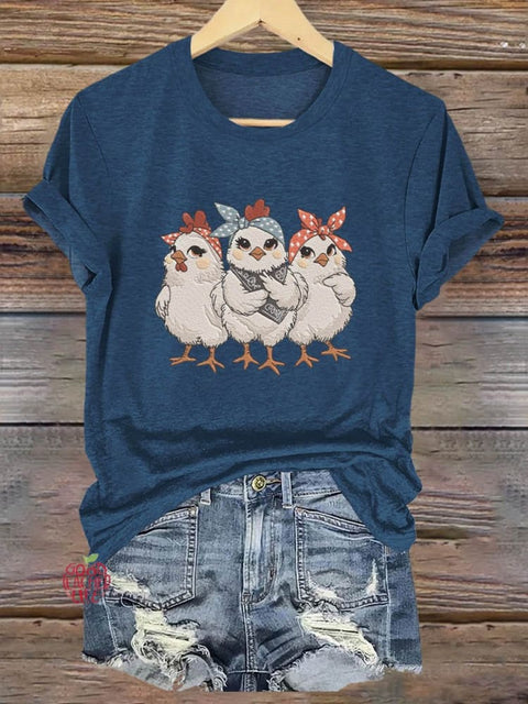 Cute Chicken Art Print T-shirt