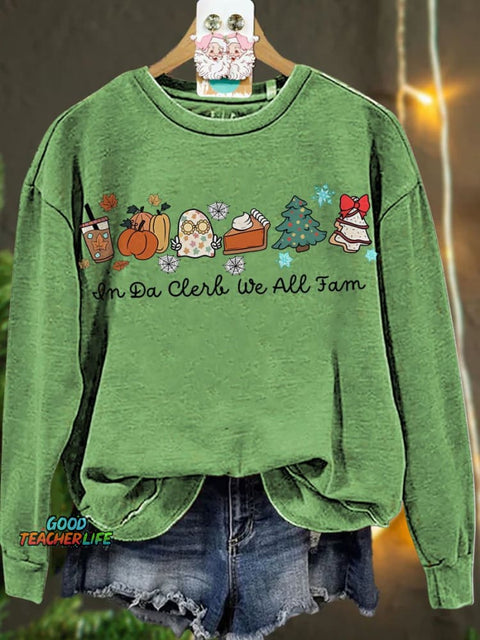 Thanksgiving Christmas In Da Clerb We All Fam Casual  Sweatshirt