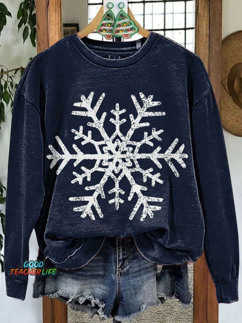 Christmas Snowflake Casual Sweatshirt