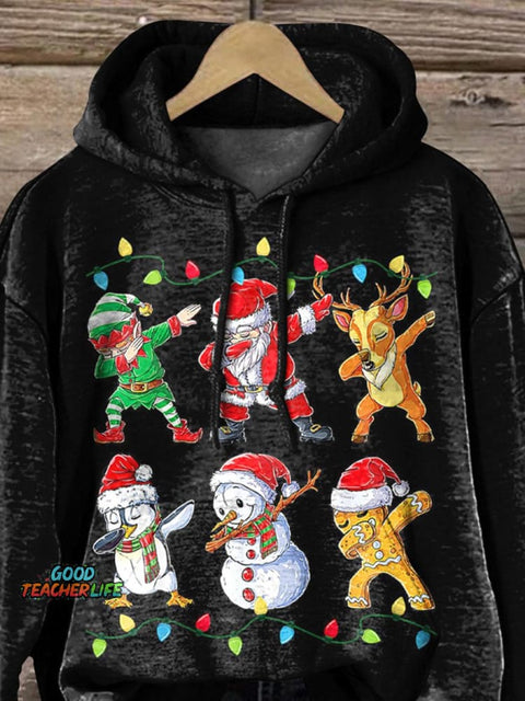 Funny Dab Christmas Graphic Printed Casual Sweatshirt
