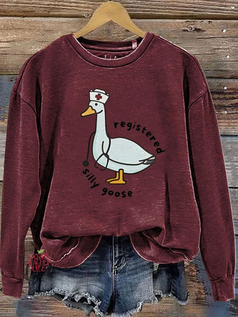 Silly Goose Registered Nurse Gift Casual  Sweatshirt