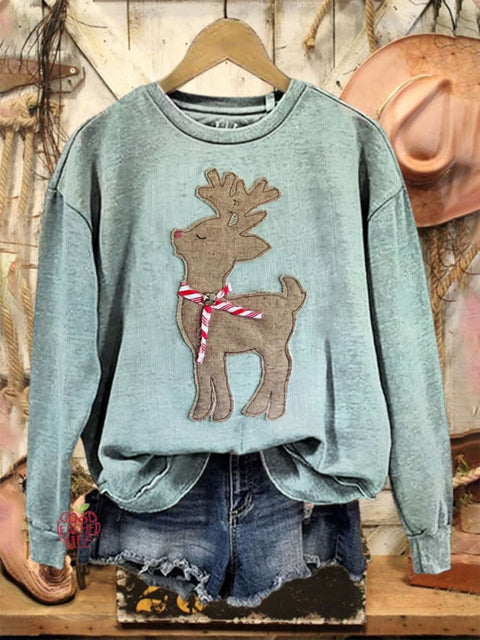 Christmas Print Casual  Sweatshirt