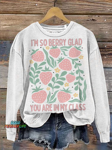 Teacher Strawberry Back to School Casual  Sweatshirt