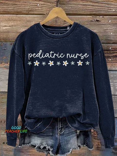 Pediatric Nurse Comfort Colors Casual  Sweatshirt
