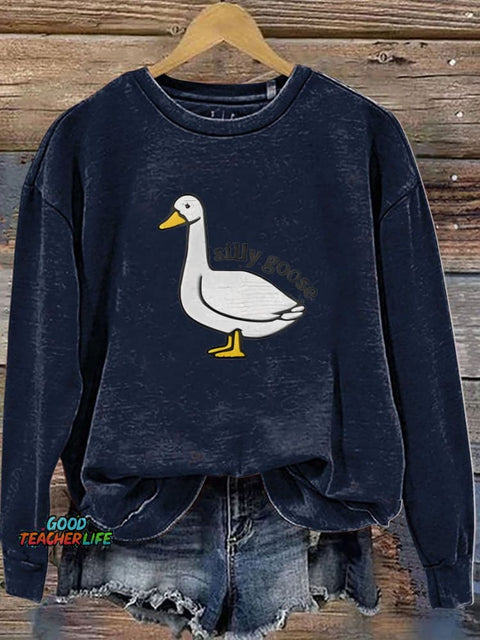 Funny Silly Goose Casual  Sweatshirt