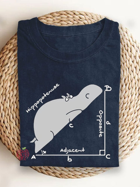 Funny Hippopotenuse Math Teacher T-shirt