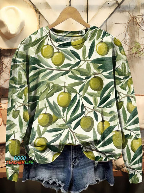 Peace Olive Art Print Sweatshirt