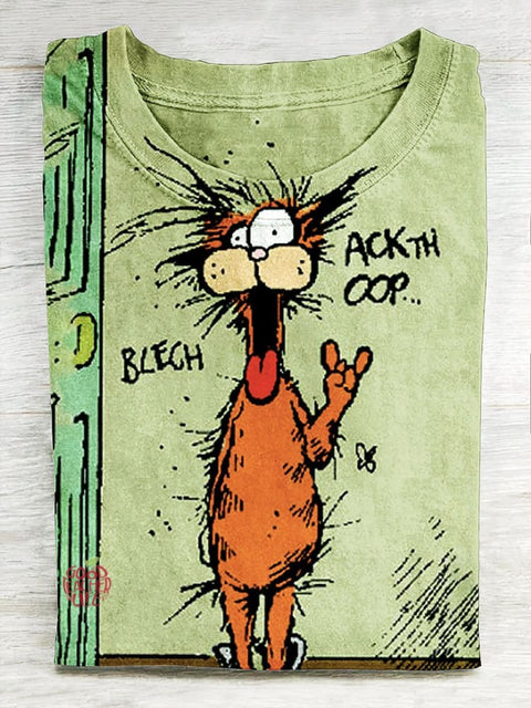 Funny Bill The Cat Art Print T-shirt