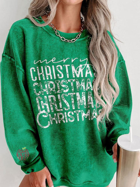 Women's Merry Christmas Casual Print Sweatshirt