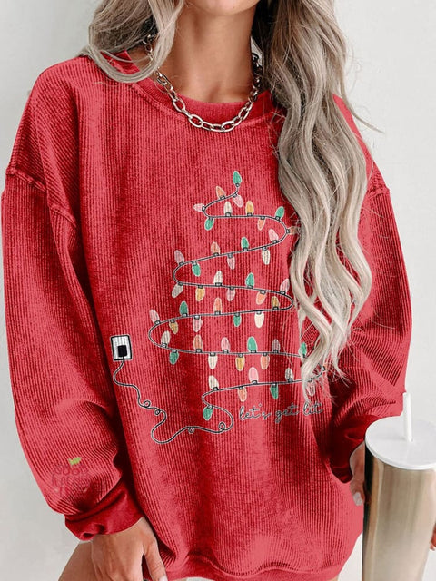 Women's Merry Christmas Christmas Lights Casual Print Sweatshirt