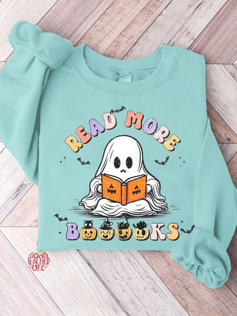 Read More Books Halloween Teacher Casual Sweatshirt