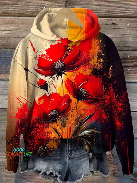 Lovely Flowers Art Print Casual Sweatshirt
