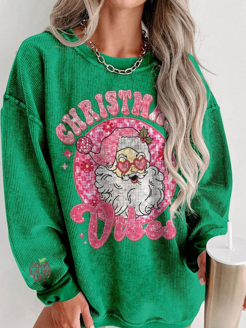 Women's Pink Christmas Casual Print Shirt