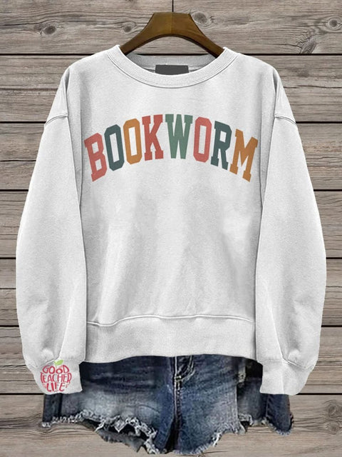 Teacher Retro Bookworm Casual  Sweatshirt