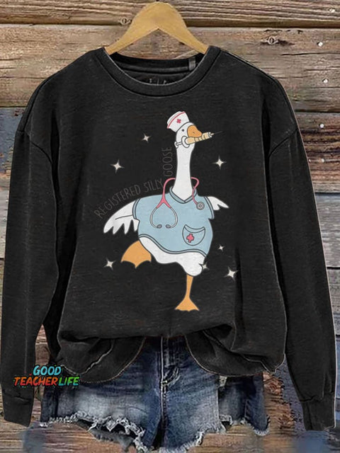 Silly Goose Nursing Student Casual  Sweatshirt