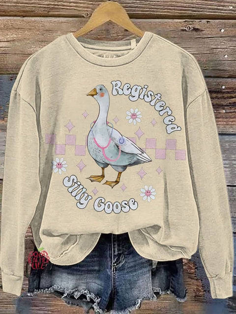 Nurse Gift Registered Silly Goose Casual  Sweatshirt