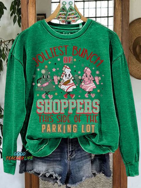 Christmas Shopping Jolliest Bunch Christmas Casual Sweatshirt