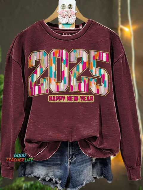 Happy New Year 2025 Casual  Sweatshirt