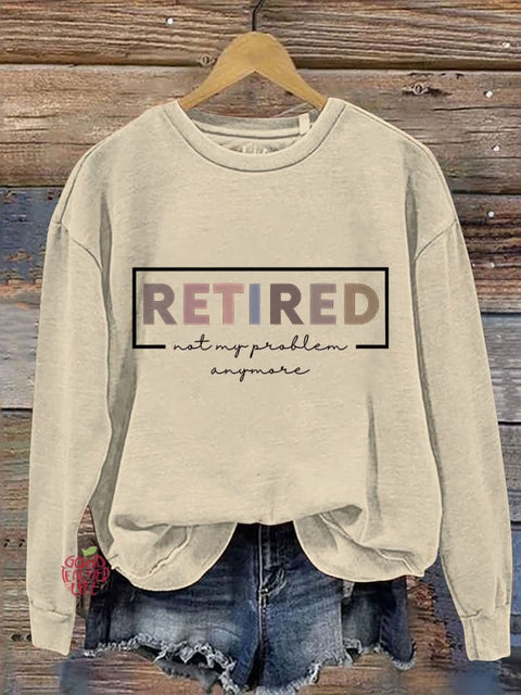 Retirement Retired Teacher Casual Print Sweatshirt