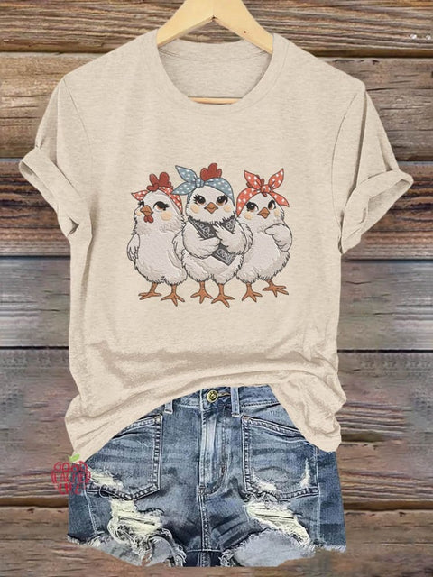 Cute Chicken Art Print T-shirt