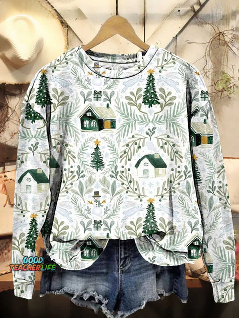 Christmas Tree Snow Casual Sweatshirt
