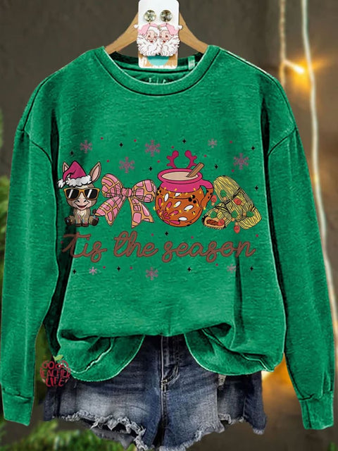 Mexican Christmas Coquette Christmas Tis The Season Casual Sweatshirt