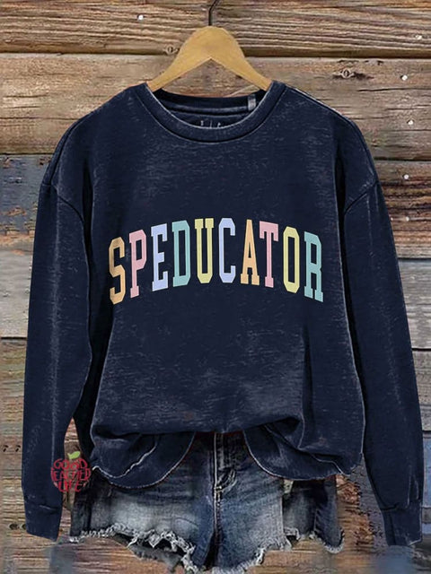 Speducator Special Education Casual Print Sweatshirt