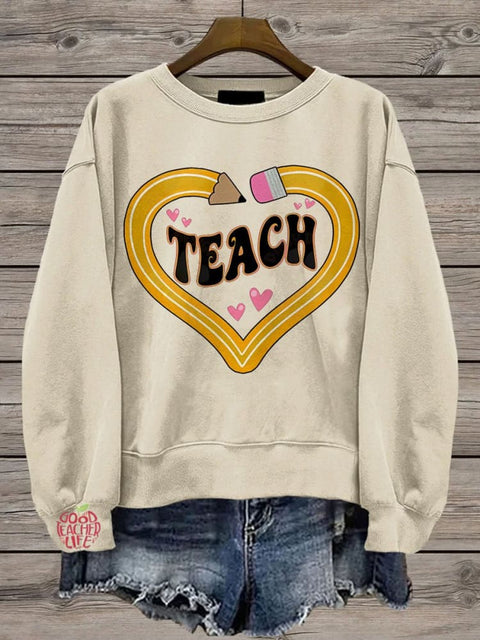 Retro Teacher Casual  Sweatshirt