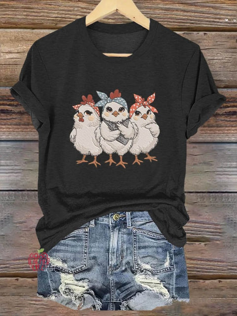 Cute Chicken Art Print T-shirt