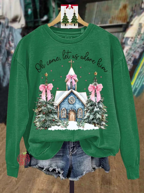 Lovely Christmas Art Print Casual Sweatshirt