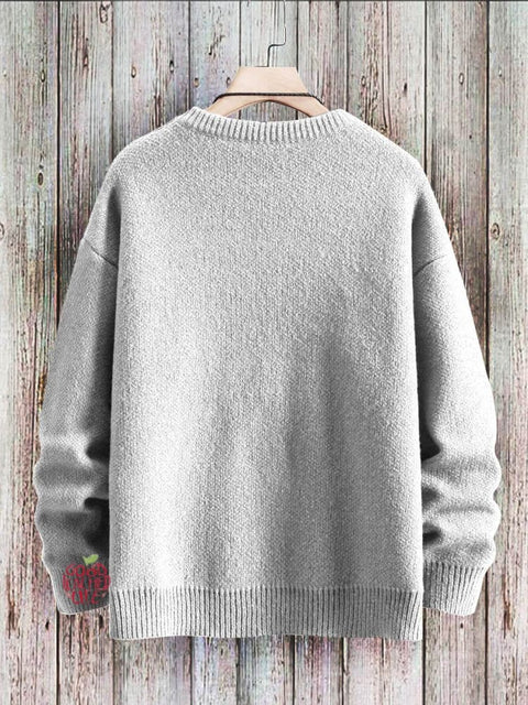 Be Kind It's Really Not That Hard Art Pattern Print Casual Knit Pullover Sweater