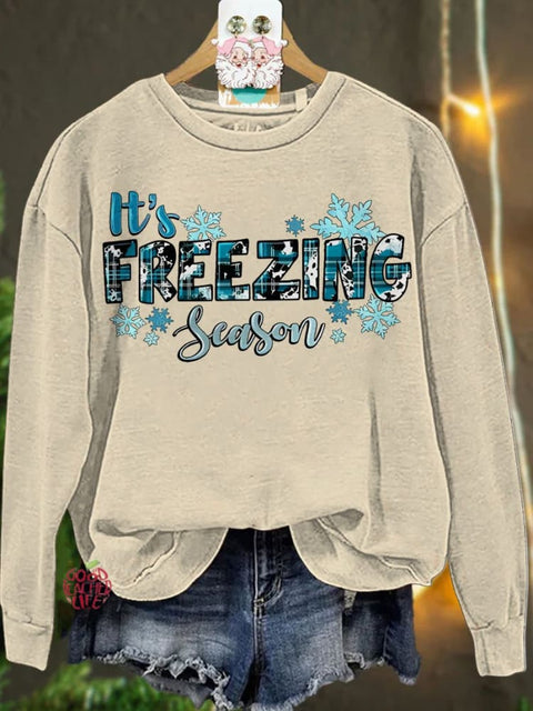 Christmas It's Freezing Season Gift for Winter Casual  Sweatshirt