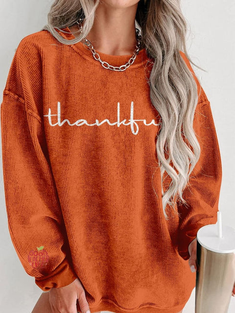 Thankful Thanksgiving Women's Casual Print Shirt