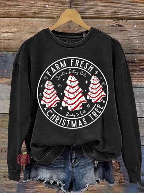 Farm Fresh Christmas Tree Art Print Casual Sweatshirt