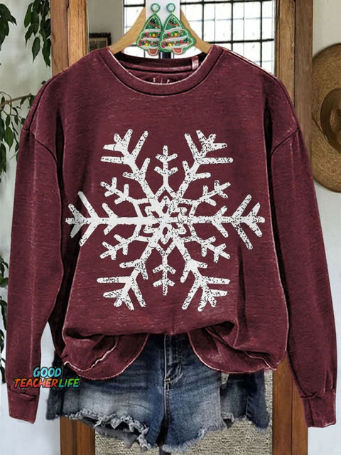 Christmas Snowflake Casual Sweatshirt