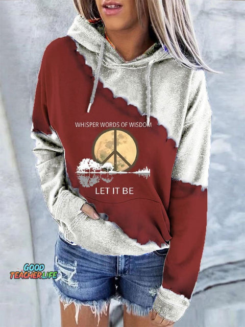 Whisper Words Of Wisdom Let It Be Art Casual Hoodie Sweatshirt