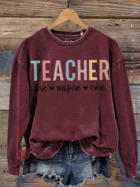 Teacher School love Casual  Sweatshirt