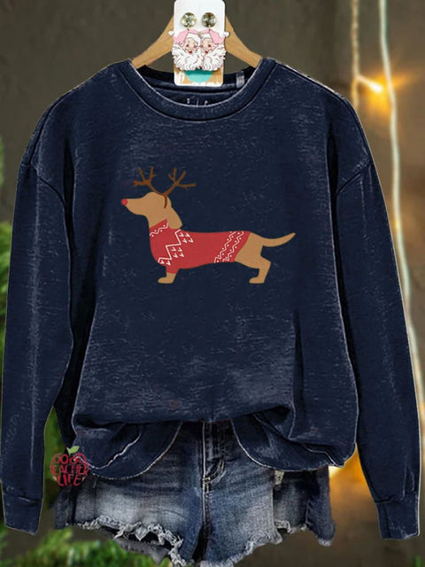 Christmas Dachshund Dog Casual  Sweatshirt