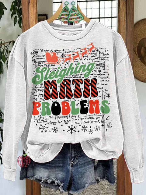 Math Teacher Christmas Casual Sweatshirt