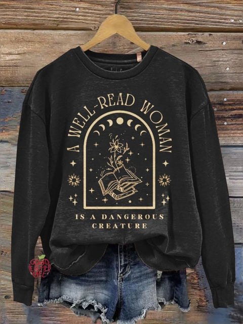 Read Books Teacher Print Casual Long Sleeve Sweatshirt