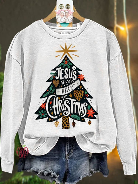 Christmas Jesus Is The Heart of Christmas Casual  Sweatshirt