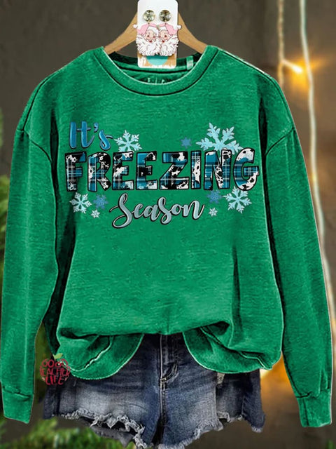 Christmas It's Freezing Season Gift for Winter Casual  Sweatshirt