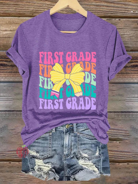 First Grade Teacher School Art Print T-shirt