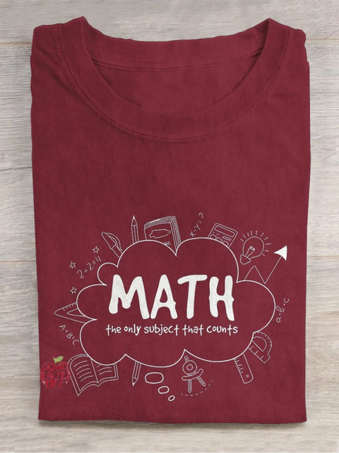 Math Is The Only Subject That Matters Casual Print T-shirt