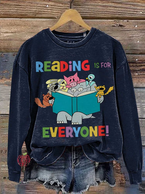 Reading Is For Everyone Teacher Casual  Sweatshirt