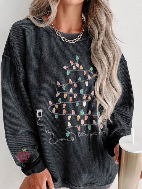 Women's Merry Christmas Christmas Lights Casual Print Sweatshirt