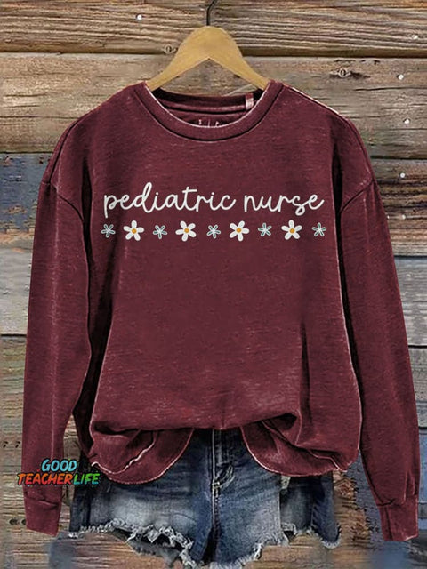Pediatric Nurse Comfort Colors Casual  Sweatshirt